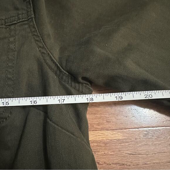 Style & Co Olive Green Button Jacket, Peplum, Utility, Bell Sleeves, Military, M - Picture 13 of 13